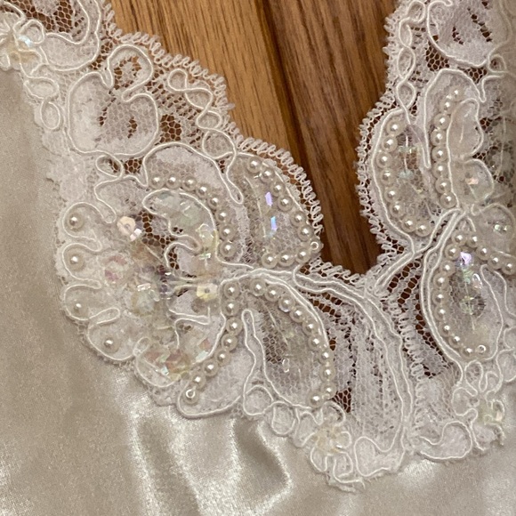 Victoria Secret Women’s S Gold Label Bridal Wedding Peignoir 2 piece Set 1990’s - Picture 6 of 15